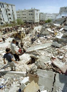 Zerstörungen in Boumerdes, Algerien