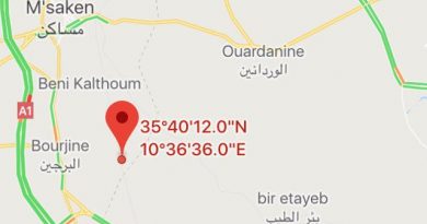Leichtes Erdbeben (M3,4) im Süden der Stadt Sousse