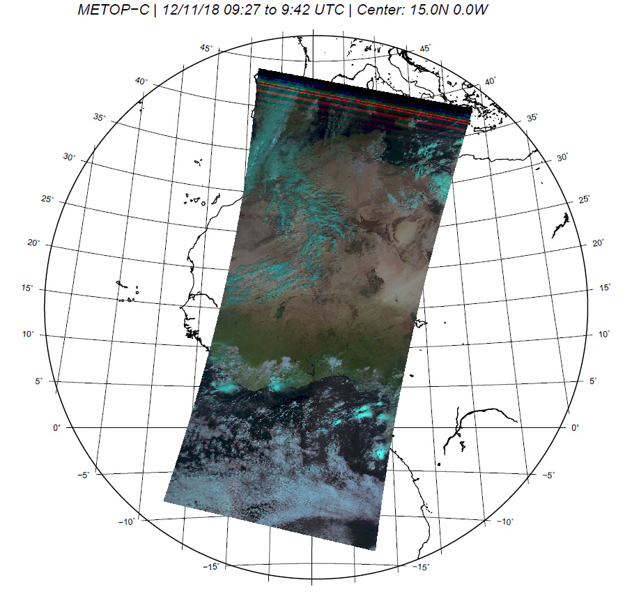 Erstes Bild des neuen Wettersatelliten Metop-C: AVHRR von Eumetsat