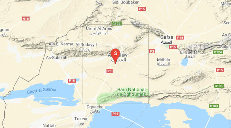 Zweites Erdbeben bei Métlaoui im Gouvernorat Gafsa (M3,19)