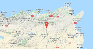 Tunesien: Erdbeben südlich von Sakiet Sidi Youssef im Gouvernorat Kef (M 3.48)