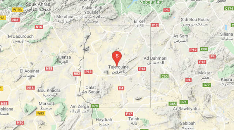 Tunesien: Erdbeben bei Tajerouine im Gouvernorat Kef (M 3.06)