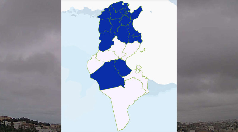 Niederschlagsmengen Tunesien: So, 21 März – Mo, 22 März 2021, 7 Uhr