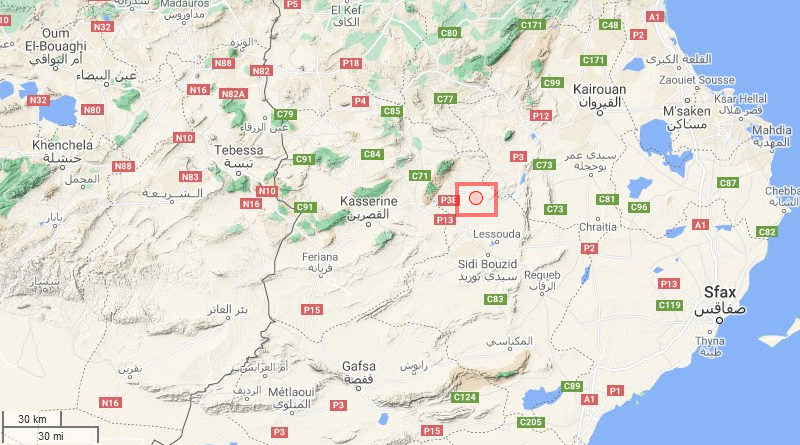 9 Juni 2021: Erdbeben bei Jelma im Gouvernorat Sidi Bouzid [M2.62]