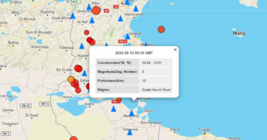 12 Juni 2022: Erdbeben auf Djerba im Gouvernorat Médenine [M3.0]