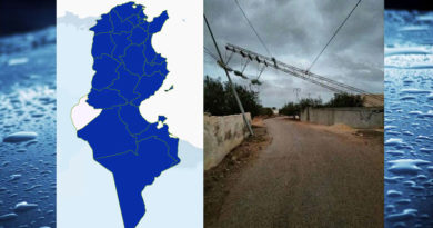 Niederschlagsmengen Tunesien: Mi, 8 Feb – Do, 9 Feb 2023, 7 Uhr