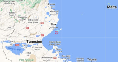 3 November 2023: Erdbeben südöstlich von Sfax im Mittelmeer [M3.5]