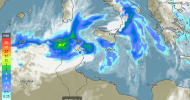Wetterwarnung: Gewitter, Starkregen und Starkwind am 23. November 2023 - Grafik: meteoblue.com