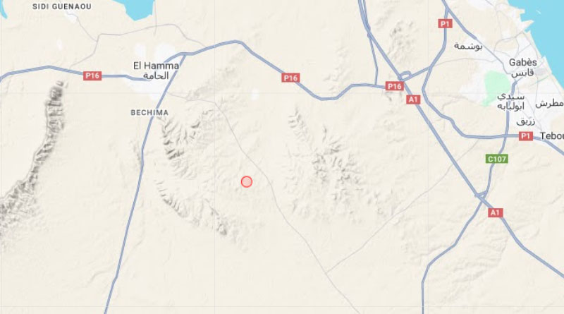 26 März 2024: Erdbeben bei El Hamma im Gouvernorat Gabès [M2,7]