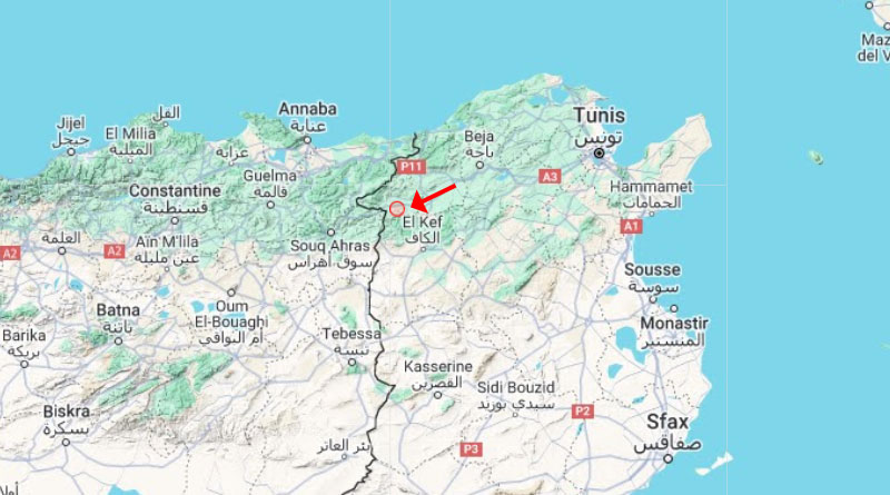 3 April 2024: Erdbeben im Gouvernorat Jendouba, östlich von Ghardimaou [M1.9]