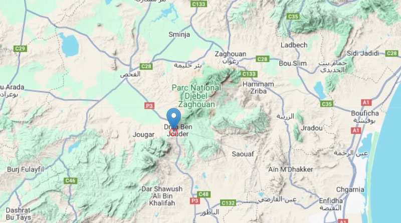 5 Mai 2024: Erdbeben im Gouvernorat Zaghouan, südöstlich von El Fahs [M2.4]