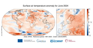 Juni 2024 weltweit wärmster Juni seit Beginn der Wetteraufzeichnungen