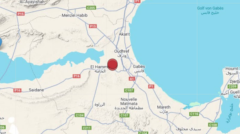 13. März 2025: Erdbeben nahe El Hamma im Gouvernorat Gabès [M3.3]