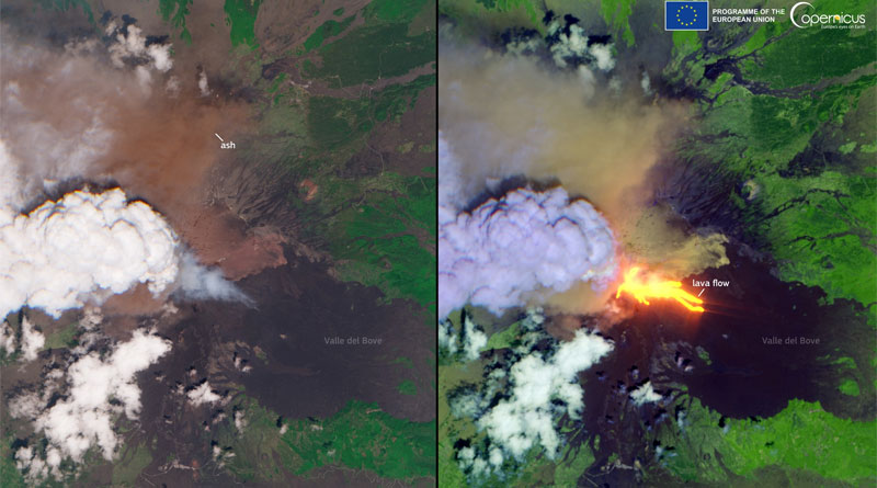 Ätna: Eruption 02.06.2025 - Quelle: Copernicus EU