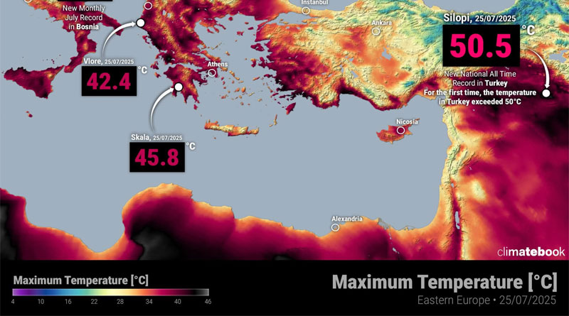 Temperaturrekord T&uuml;rkei 25.07.2025