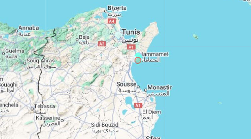 30. Aug 2025: Zwei schwache Erdbeben südlich von Hammamet [M2.6-2.9]