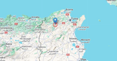 5. Jan 2026: Mittelstarkes Erdbeben 17 km südlich von Béjà, Gouvernorat Béjà [M4.1]