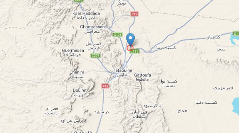 9. Feb 2026: Leichtes Erdbeben nord&ouml;stlich von Tataouine [M3.2]