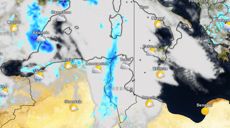 Wetterstörungen in Tunesien, Algerien und Marokko ab nächster Woche