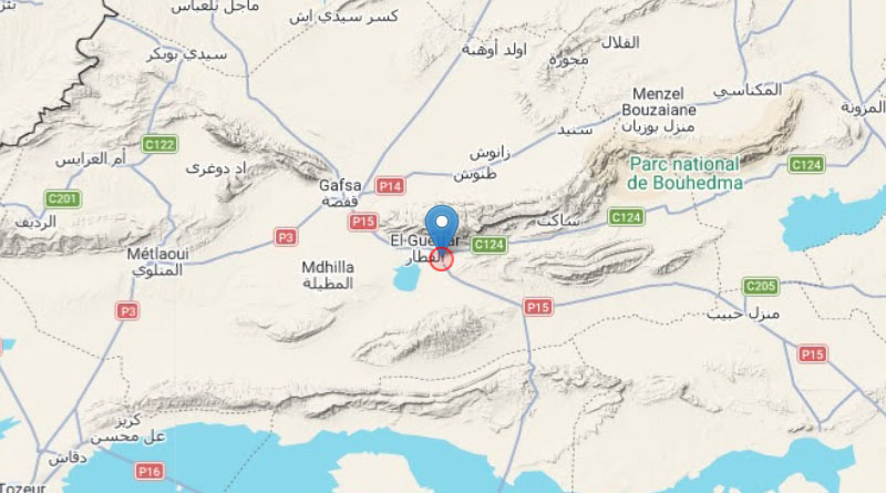 5. M&auml;rz 2026: Leichtes Erdbeben s&uuml;d&ouml;stlich von Gafsa [M3.0]