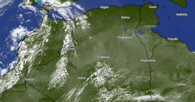 Eine aus Marokko kommende Wetterstörung bewegt sich auf Tunesien zu
