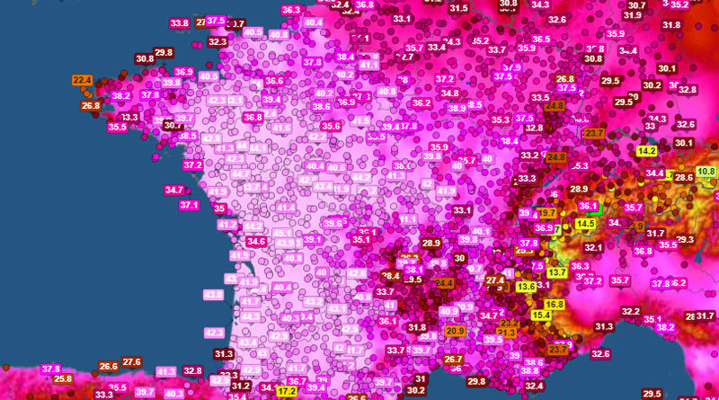 Frankreich bricht seinen Rekord für die durchschnittliche Höchsttemperatur